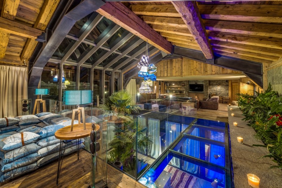 Chalet Katmai, Val d'Isere open plan living at Chalet Katmai