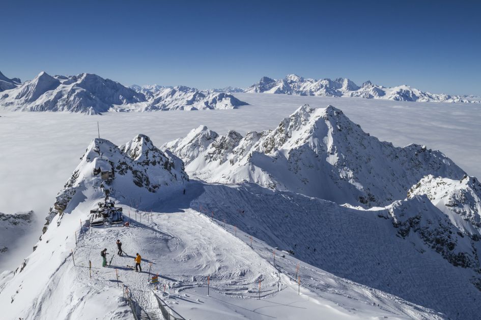 The top of the Mont Fort in Verbier.