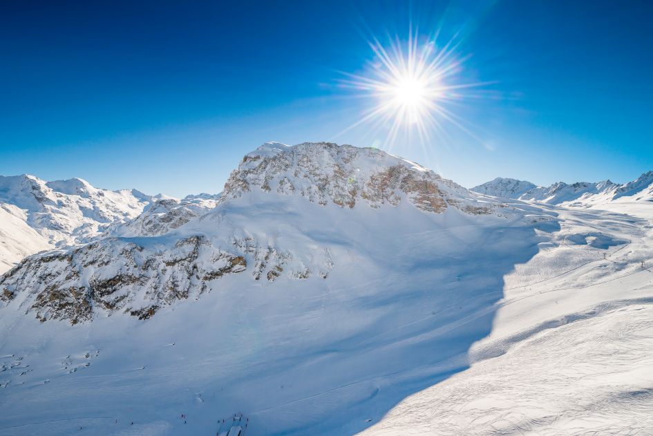 The North face of the Rocher du Charvet, home to the Pisteurs Couloir.