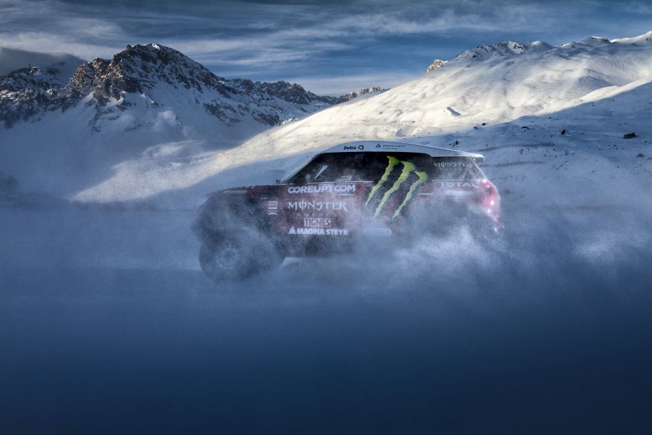 Ice driving is one of the most exhilarating winter activities in the mountains, as seen here in Tignes.