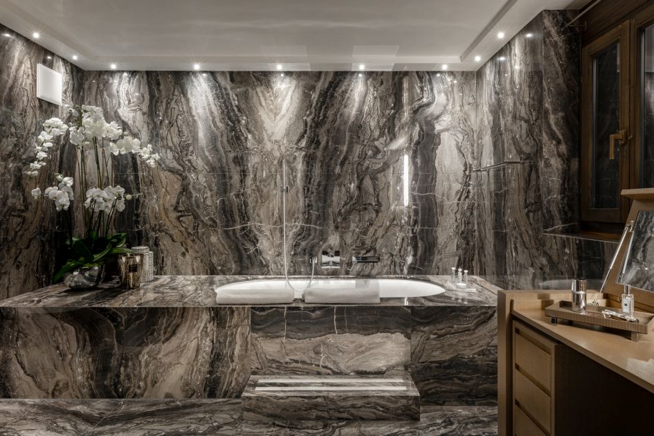 designer bathrooms, luxury bathrooms, luxury chalet in Crans Montana