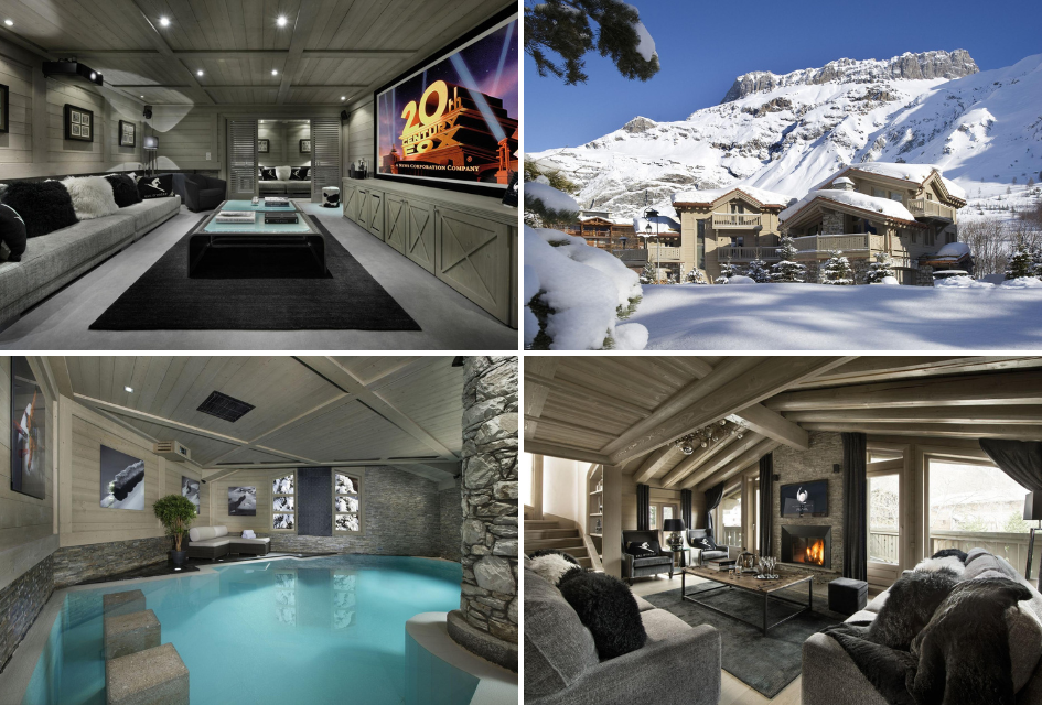 Collage of Chalet Black and White Pearl, two incredible luxury chalets in Val d'Isere