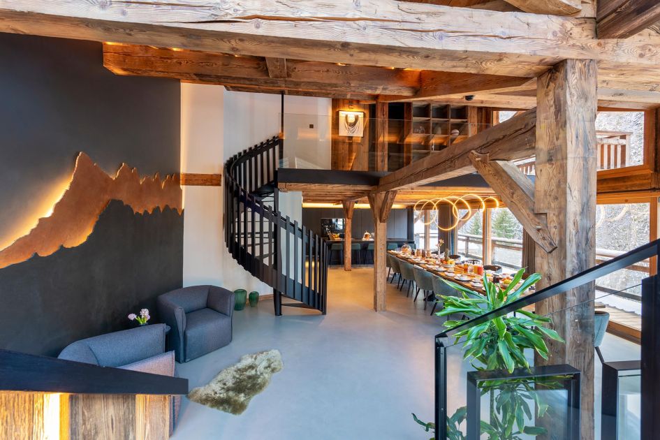 luxury interior design at this luxury ski chalet in Morzine