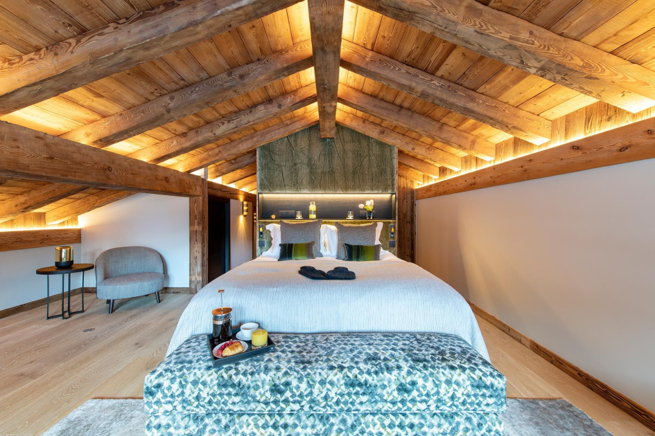 Luxury bedroom design, luxury chalet in Morzine, family chalet in Morzine