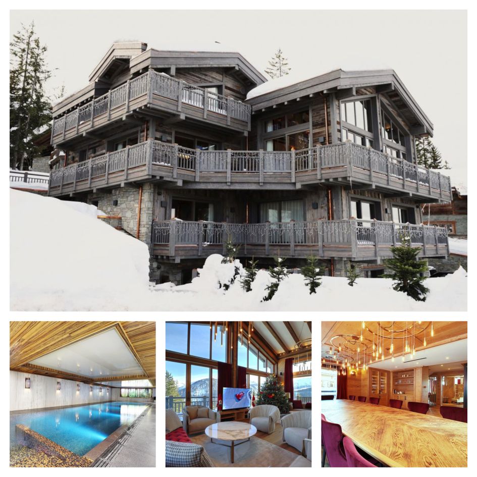 Chalet Aurore, Courchevel 1850, indoor swimming pool, luxury ski chalet 2020