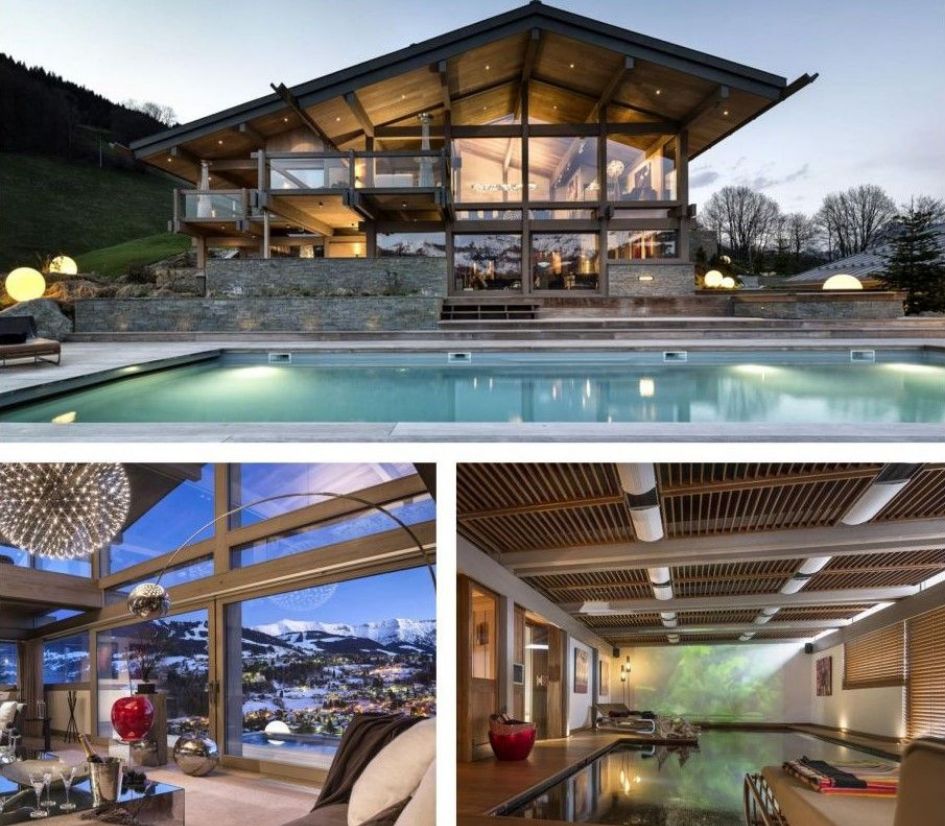 Chalet Mont Blanc, Megeve, mountains, luxury, swimming pool