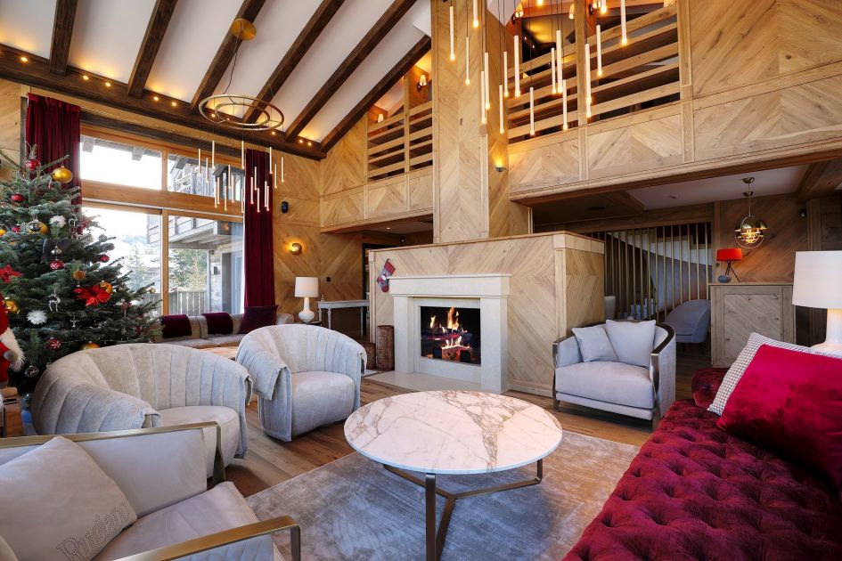 Chalet Aurore Living Space luxury chalet, living spaces, Courchevel 1850, Chalet Aurore