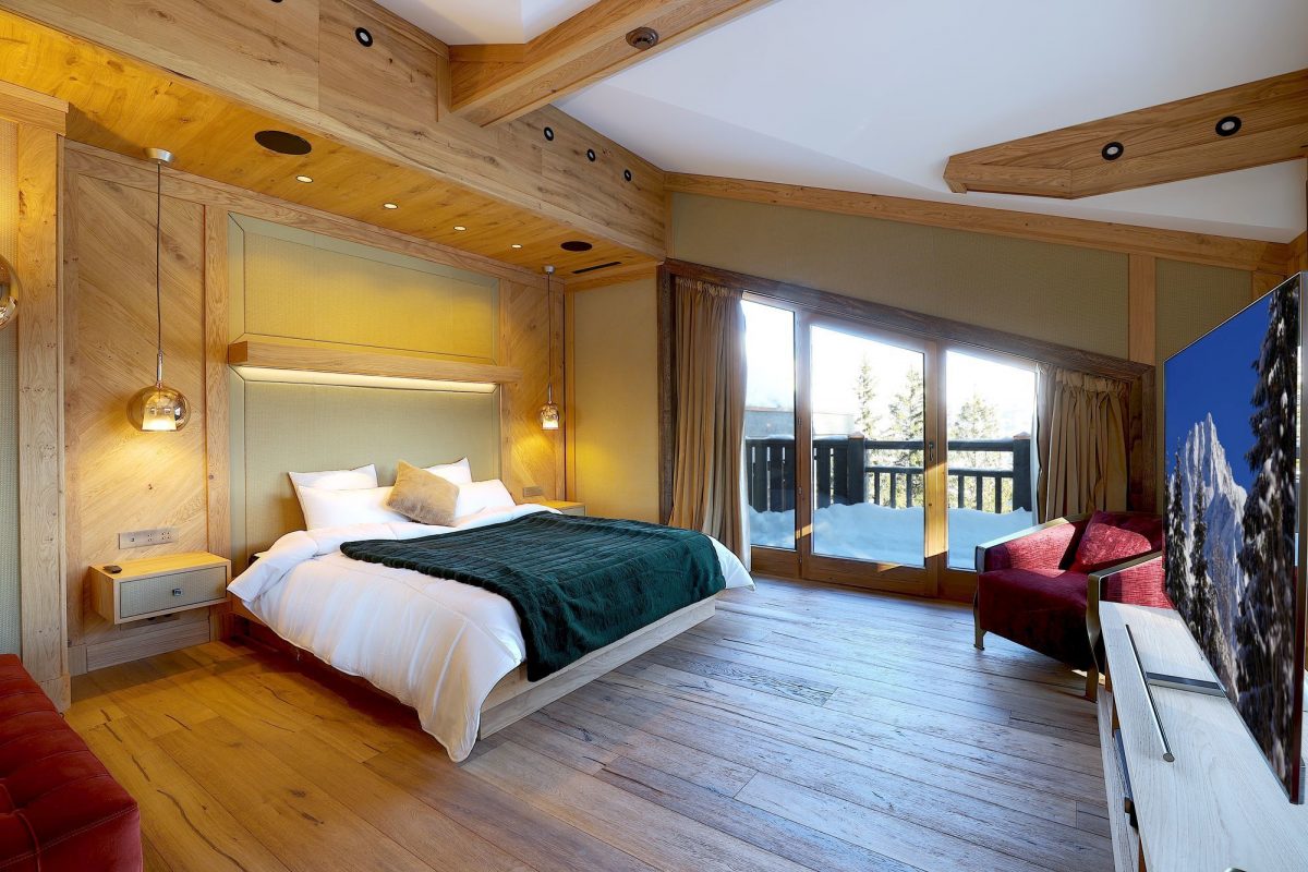 Chalet Aurore Bedroom luxury bedroom, chalet bedroom, Chalet Aurore, Courchevel 1850