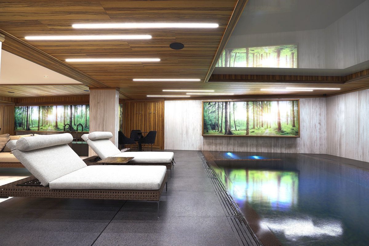 Chalet Aurore Spa Area and Pool Chalet Spa, Wellness, luxury chalet, luxury wellness, chalet spa, Courchevel 1850