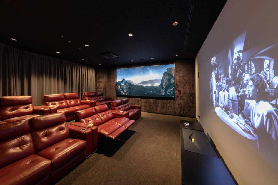 home cinema at luxury family ski chalet in Austria