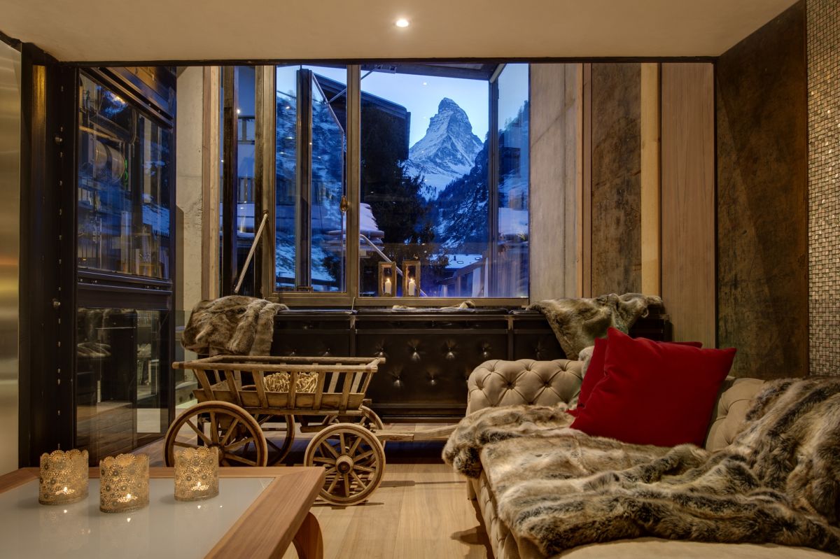 Backstage Loft at Christmas Christmas ski holiday, Zermatt at Christmas, Christmas ski chalet, luxury Christmas ski holiday