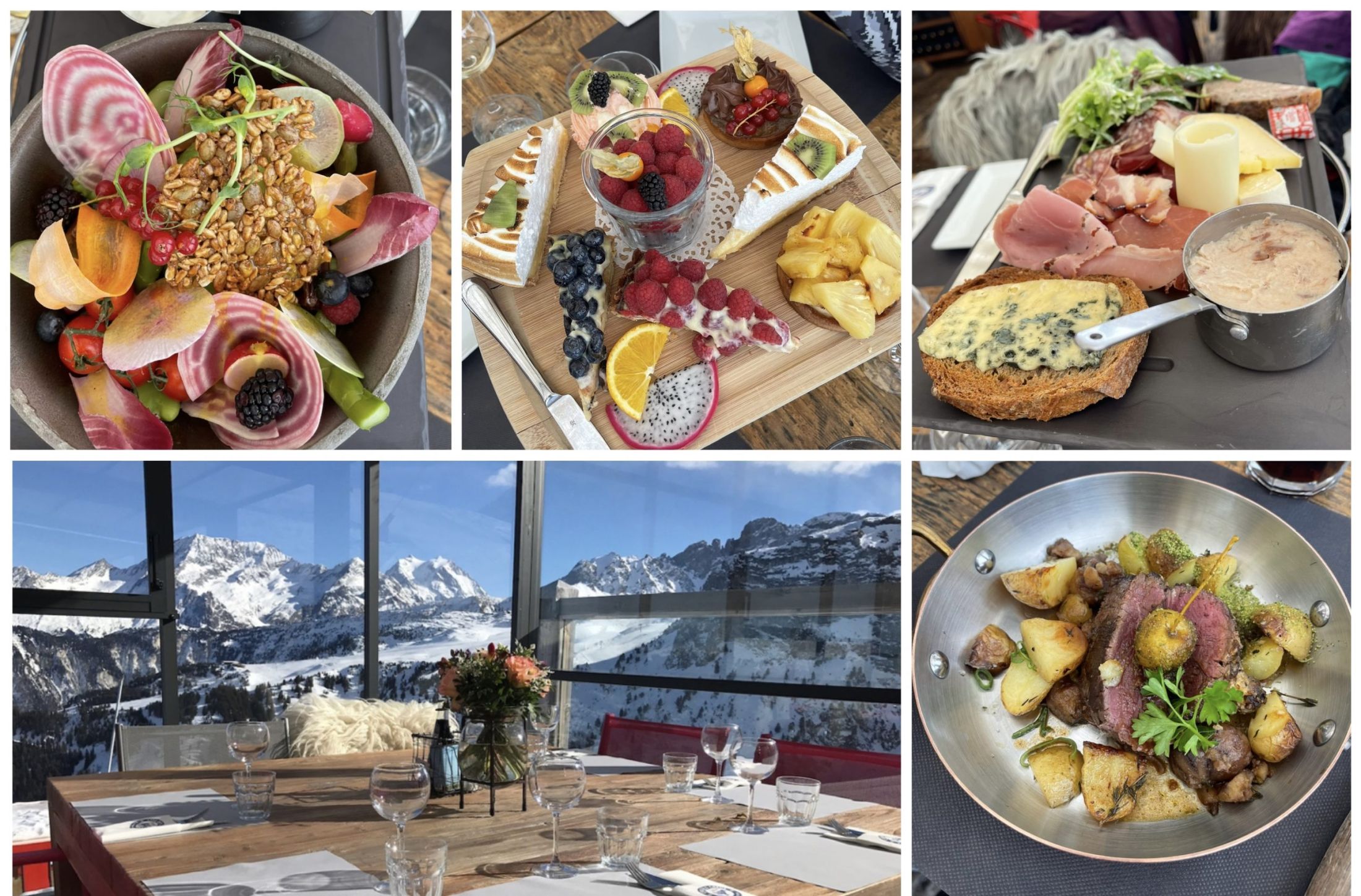 Mountain restaurants in Courchevel 1850, such as Cave Des Creux, are perfect for bluebird ski days on your holiday.