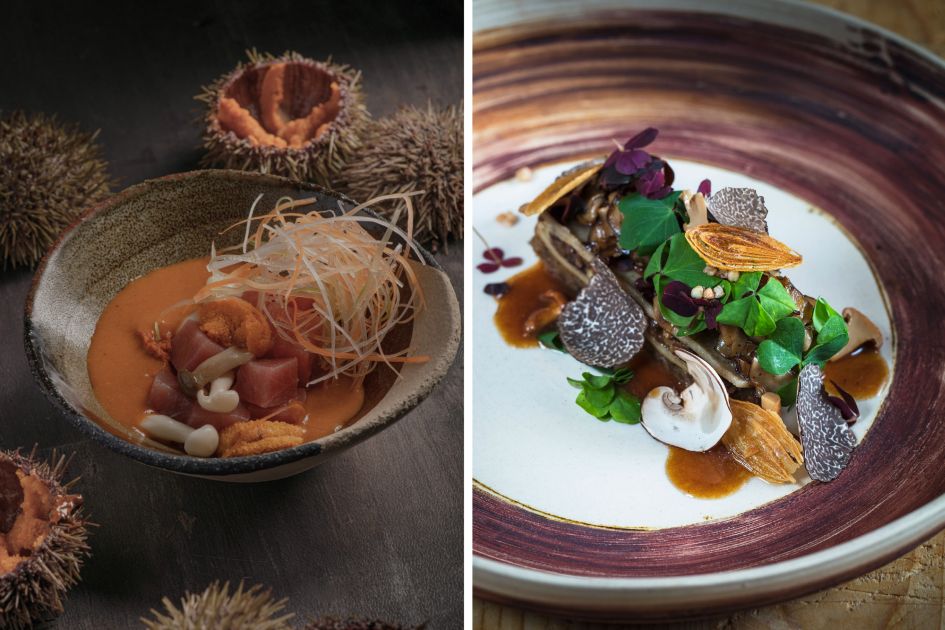 Two gourmet meals from two of the best restaurants in Val d'Isère for fine dining, L'Altiplano and La Table de l'Ours.